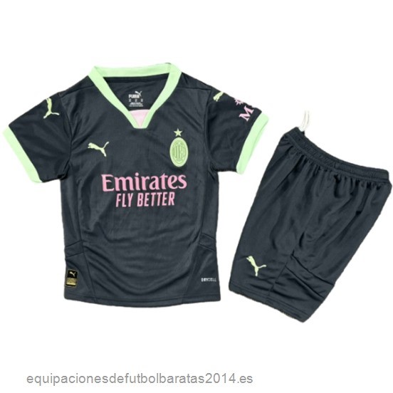 Nuevo 3ª Conjunto De Niños AC Milan 24/25 Negro Baratas